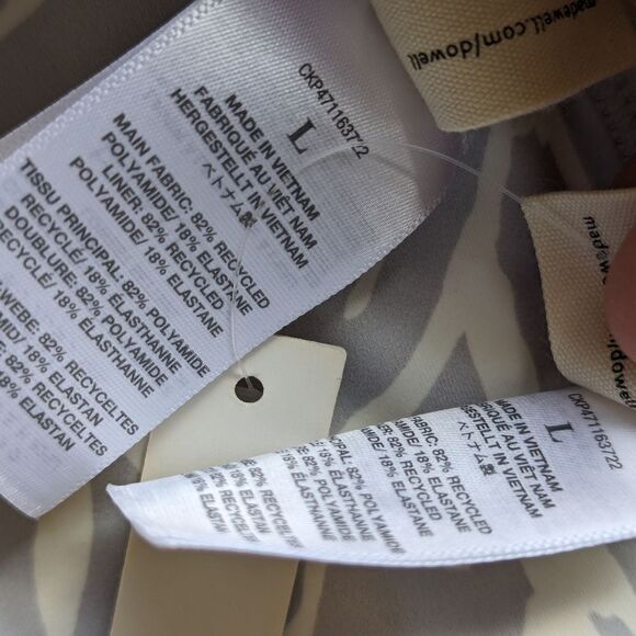 Madewell Reversible Bikini Set Abstract Flora Sz L NWT High Waist Beach Pool - Picture 16 of 16